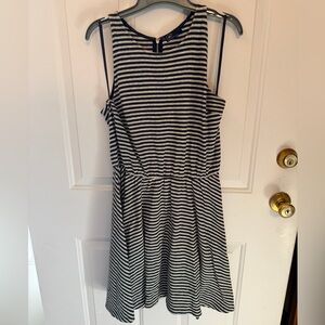 GAP Sleeveless Navy and Grey Striped Dress